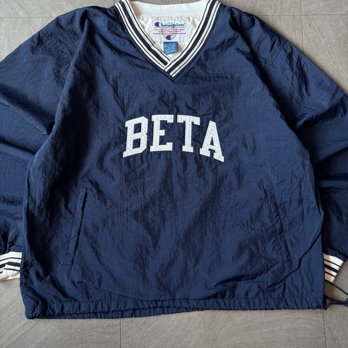 챔피온 정품 네이비 나일론 웜업 상품이미지4