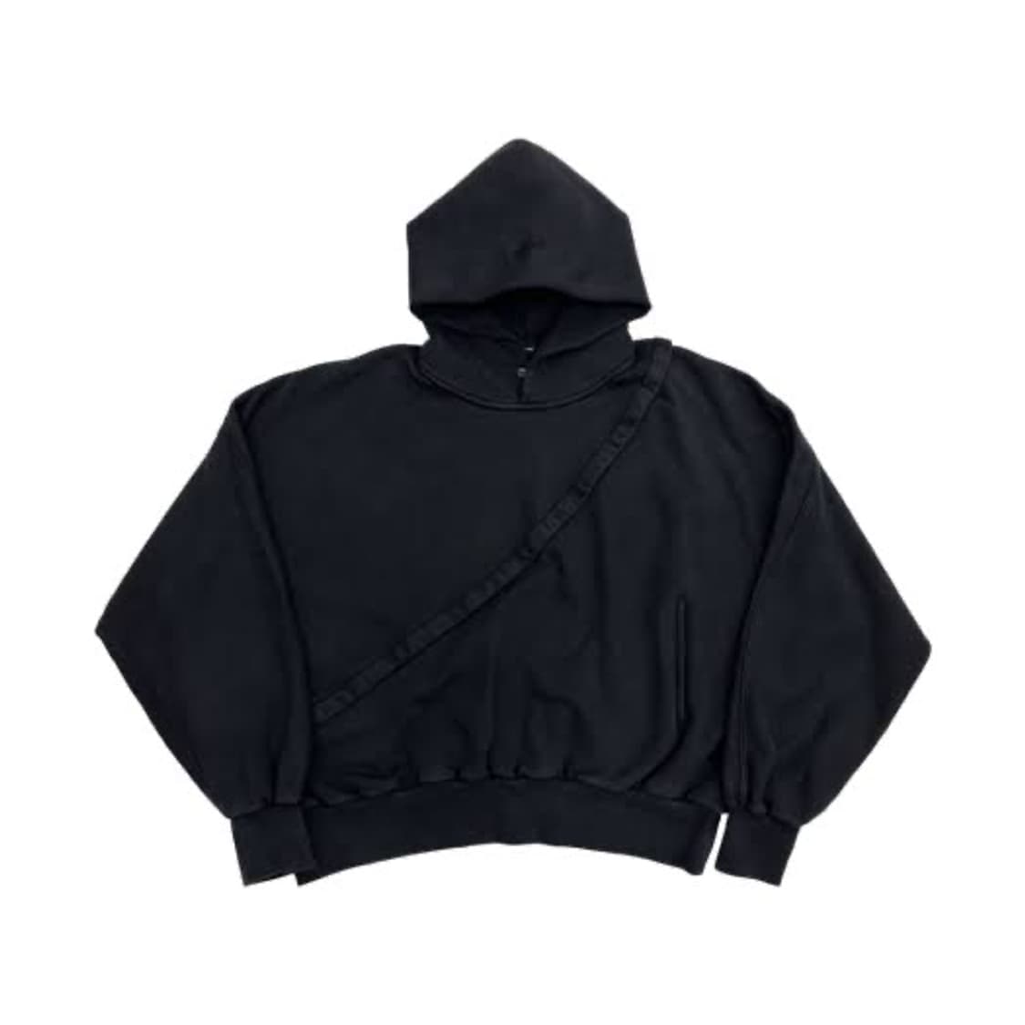 논노드 x 신세계 BAYC #8446 2 피스 크롭 후드 워시드 블랙 상품이미지1