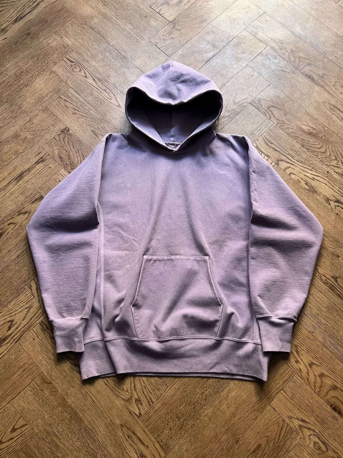 [M]AURALEE 오라리 라이트퍼플 슈퍼 밀드 스웻 후드 파카 상품이미지1