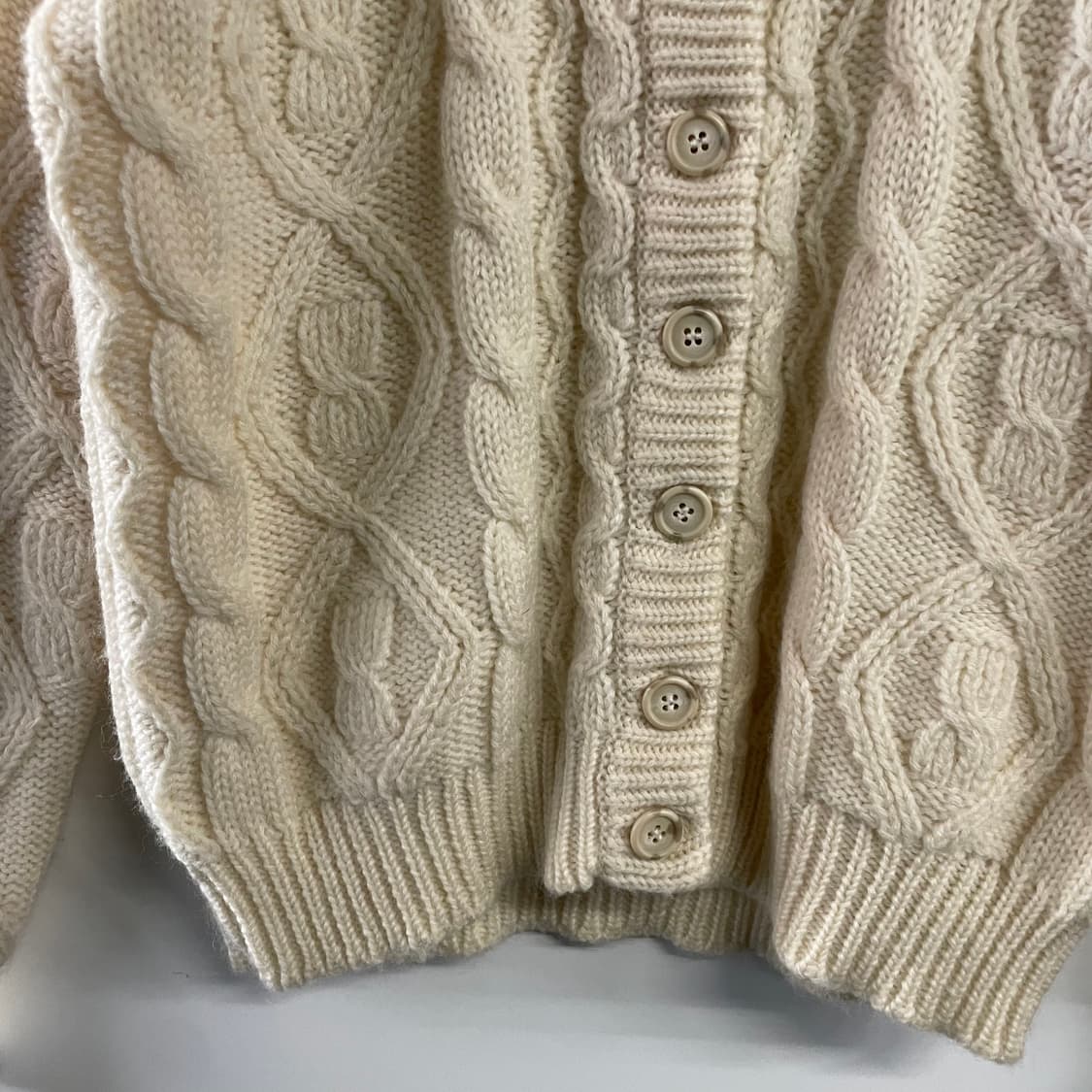 봉쥬르 피셔맨 케이블 울 가디건 상품이미지4