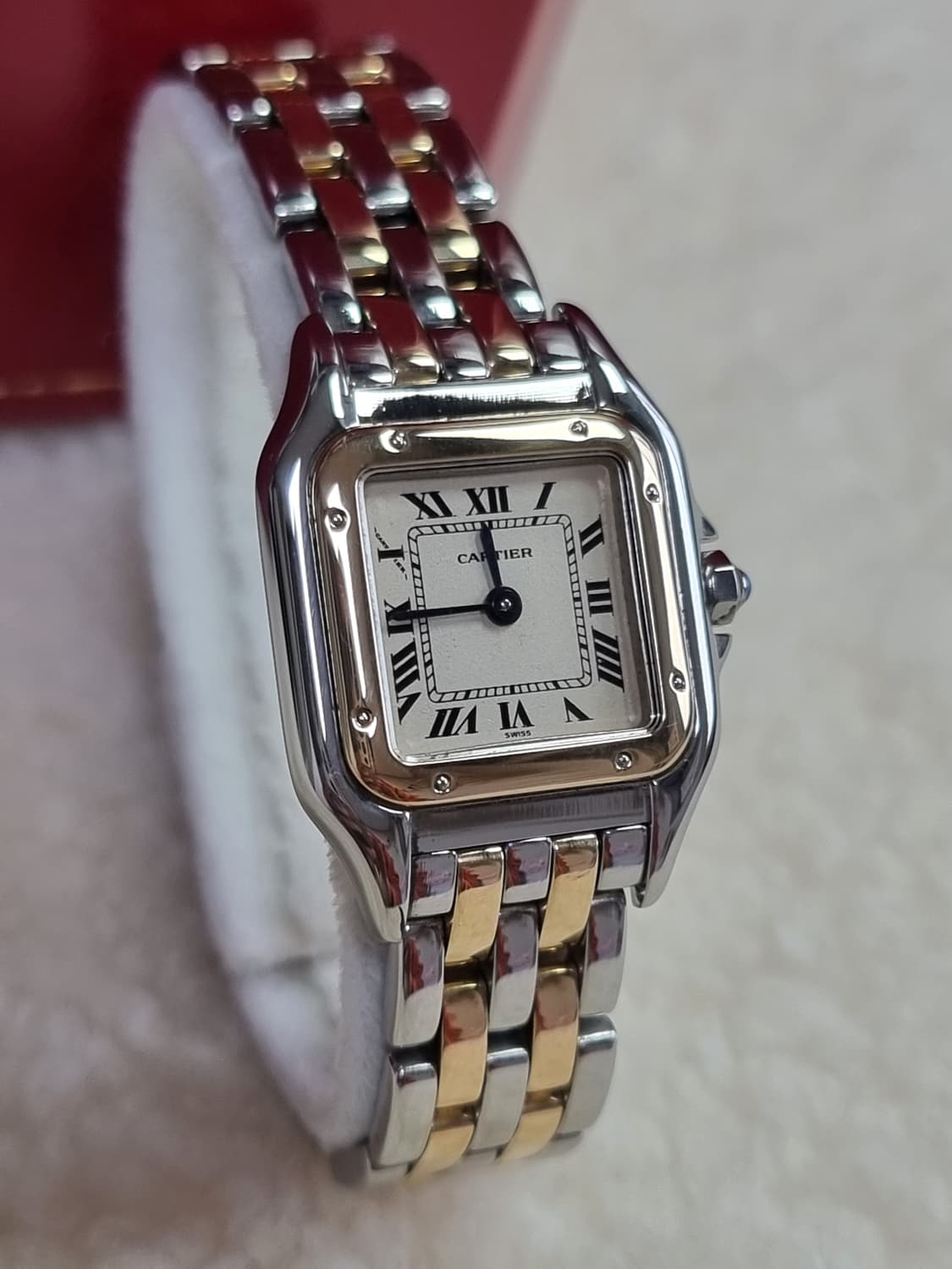 까르띠에 팬더 18K 두줄 콤비 SM 쿼츠 여성시계 상품이미지1