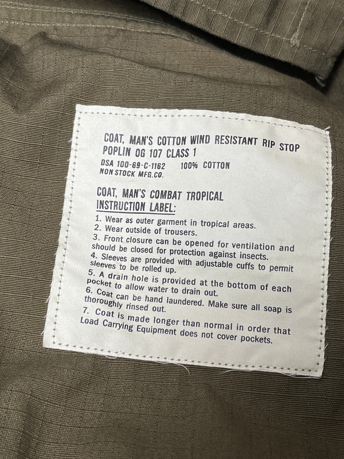 [XL] 논스탁 OG107 XL 레귤러 정글퍼티그 립스탑 자켓 상품이미지4