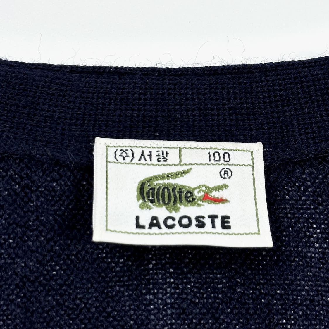 라코스테 클래식 아카이브 니트 가디건 네이비 L 상품이미지5