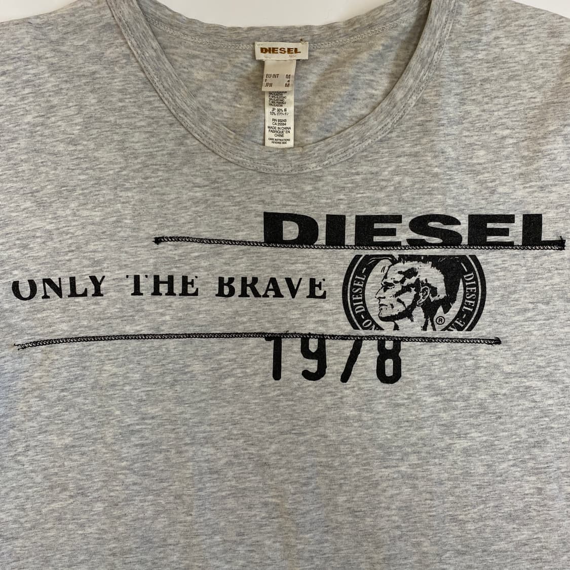 디젤 'Only The Brave' 그래픽 티셔츠 (Grey) 상품이미지3
