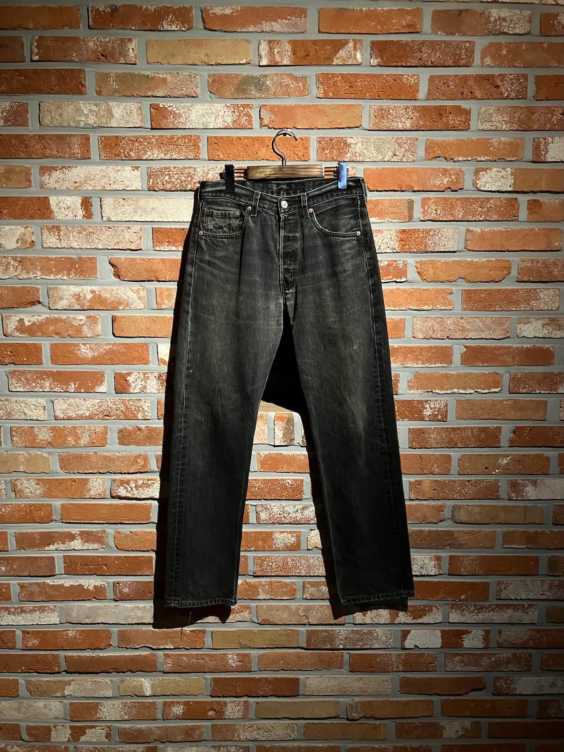 90s USA 빈티지 리바이스 501 블랙 데님 팬츠 상품이미지1