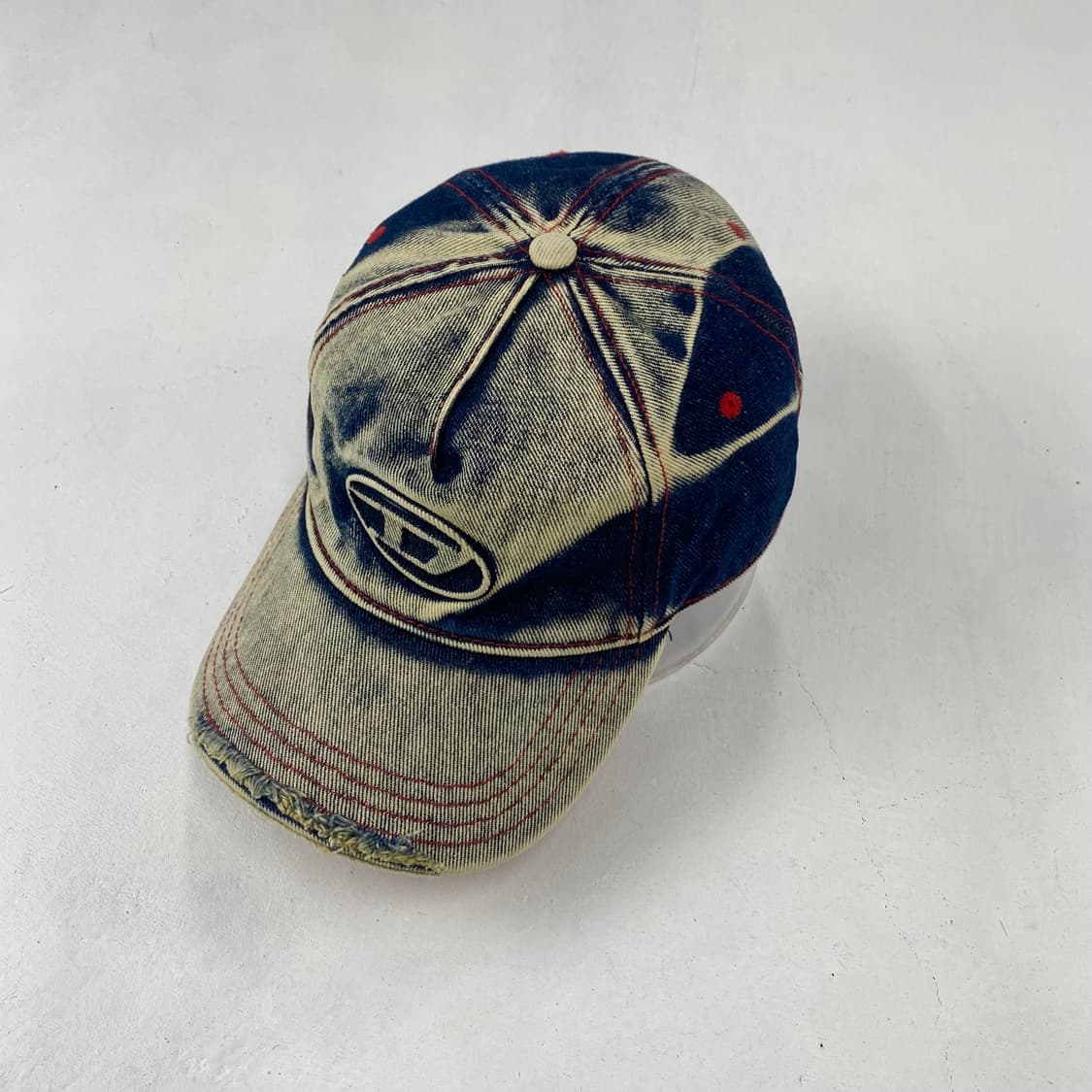 디젤 세이몬 디스트레스드 데님 베이스볼 캡 상품이미지1