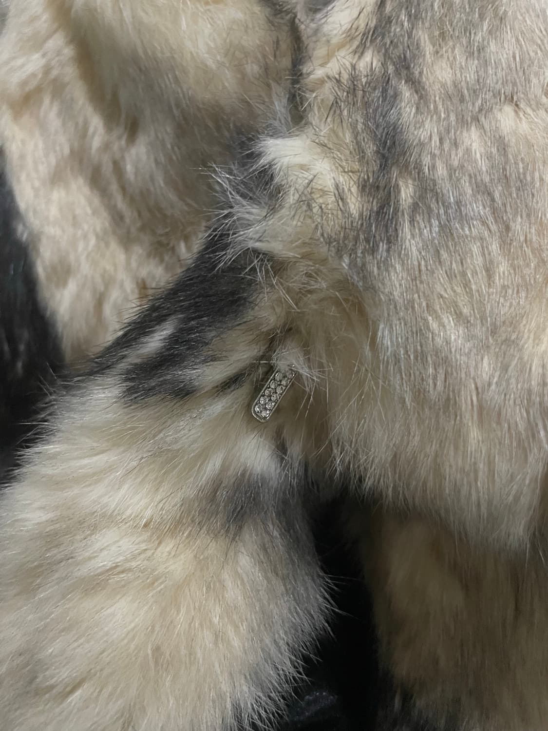 블랙 베이지 믹스 퍼자켓 십자가 상품이미지5