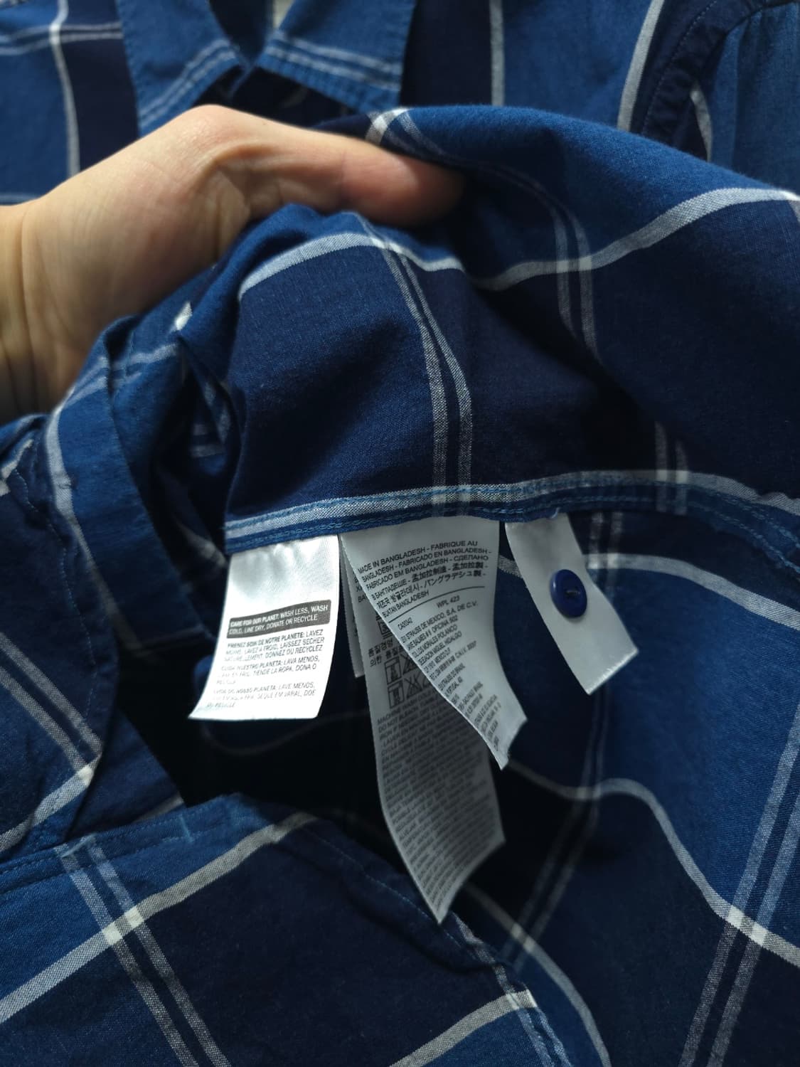 리바이스 남성 블루 체크 워크 셔츠 (95) 상품이미지6