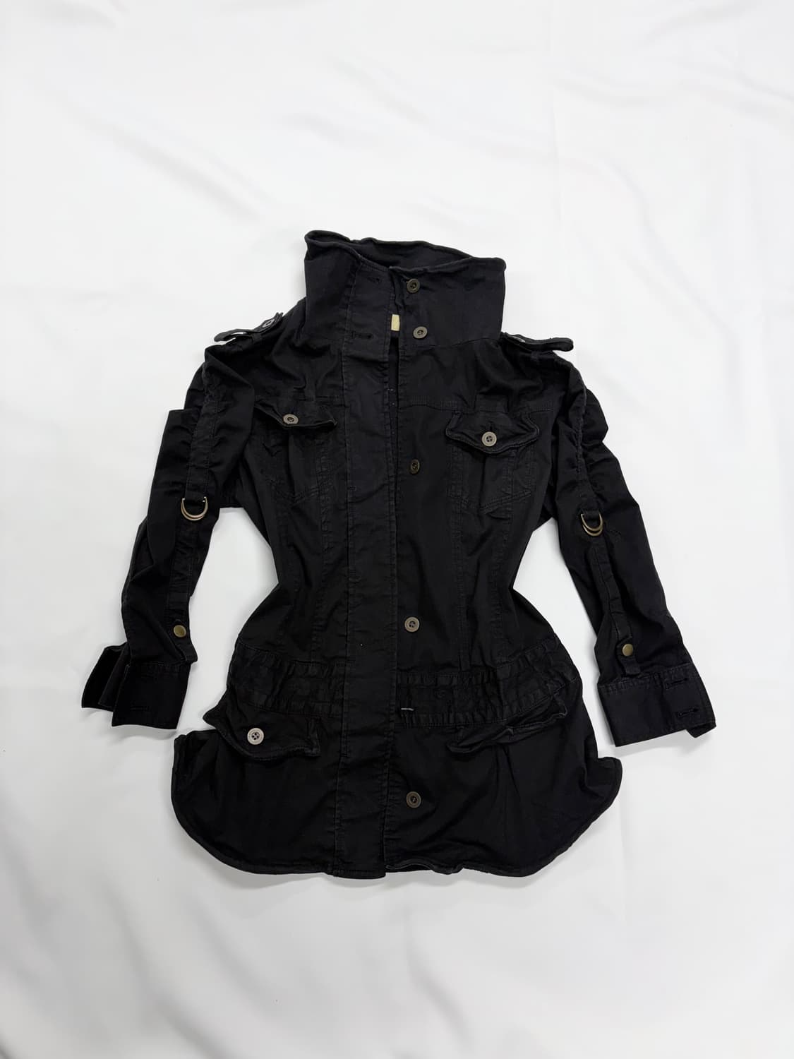 00s 해골 스컬 고스펑크 3pcs 하이넥 자켓 코디세트 상품이미지6