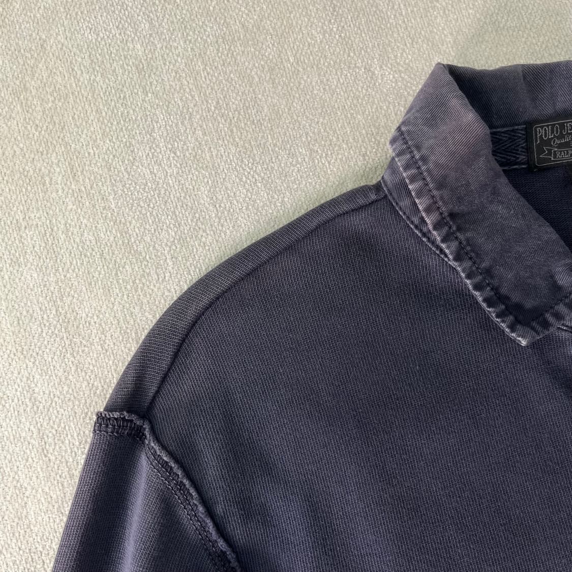 95 폴로랄프로렌 진스 성조기패치 빈티지 워싱 럭비티 상품이미지5