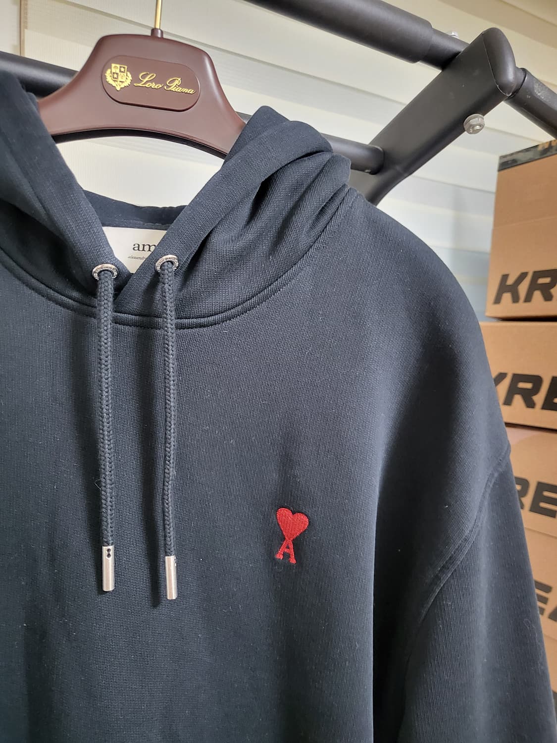 24SS 아미 스몰 하트 로고 후드티 XL 상품이미지3