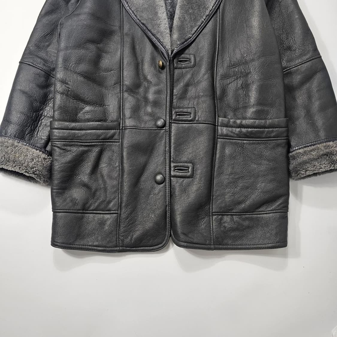 GACCA 빈티지 양가죽 무스탕 2XL 상품이미지4