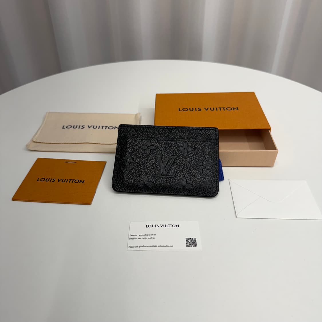 [풀박스] 루이비통 앙프렝뜨 카드지갑 블랙 상품이미지2