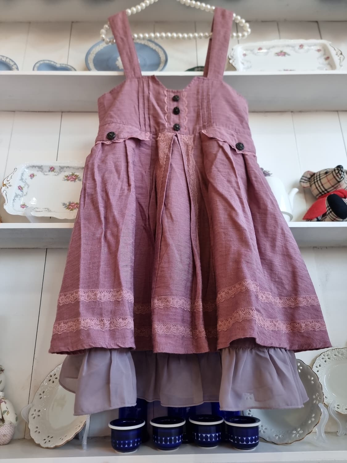 axes femme(엑시즈팜) 라일락 로맨틱 점퍼스커트원피스 상품이미지4