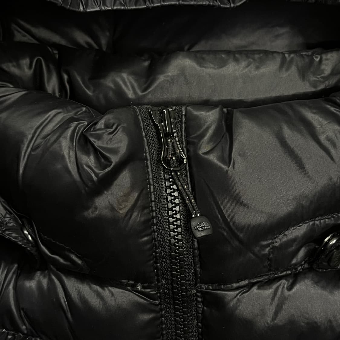 [정품/M] 노스페이스 후드 패딩 조끼 블랙 b14 상품이미지6
