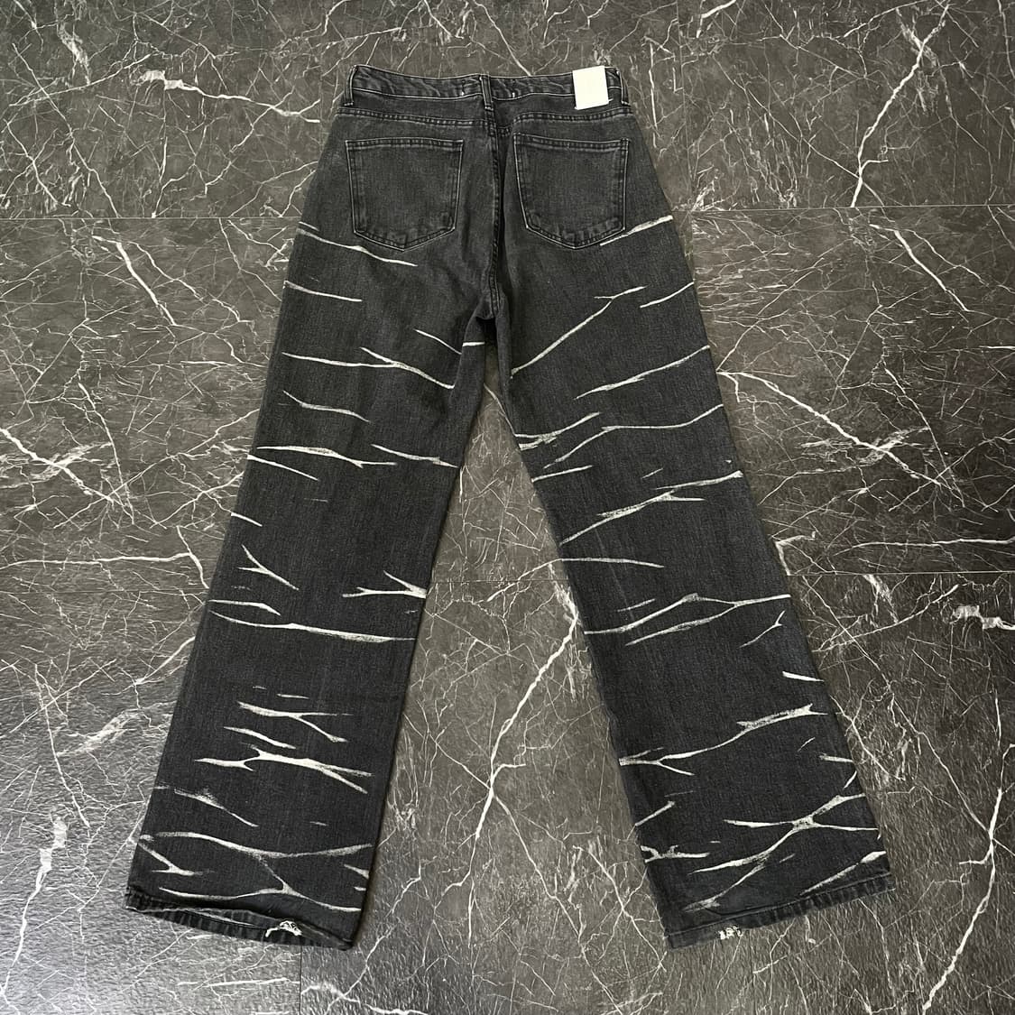 30in 크랙 페인팅 부츠컷 와이드 데님 팬츠 상품이미지6