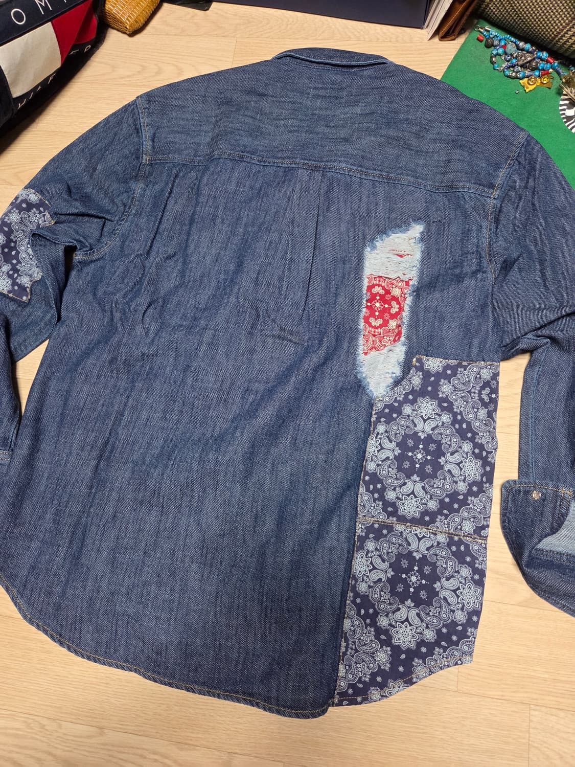 (새상품)WRANGER 데님셔츠 청남방 셔츠 웨스턴 포켓 상품이미지6