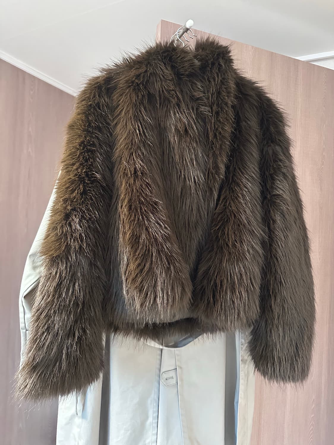 자라 zara 퍼 코트 상품이미지1