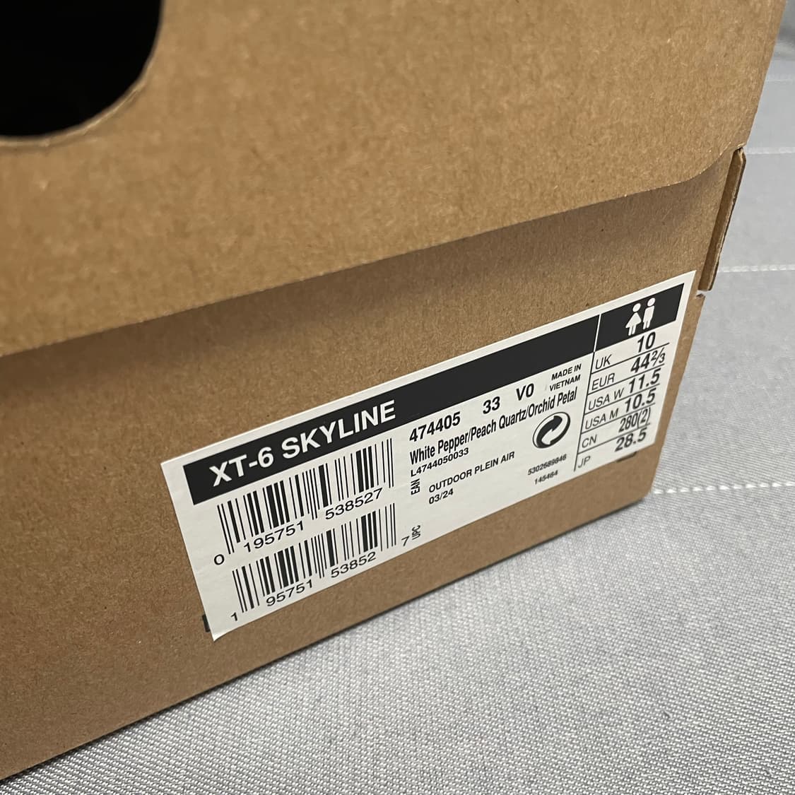 살로몬/ xt6 스카이라인 화이트 페퍼 피치/ 285 상품이미지9