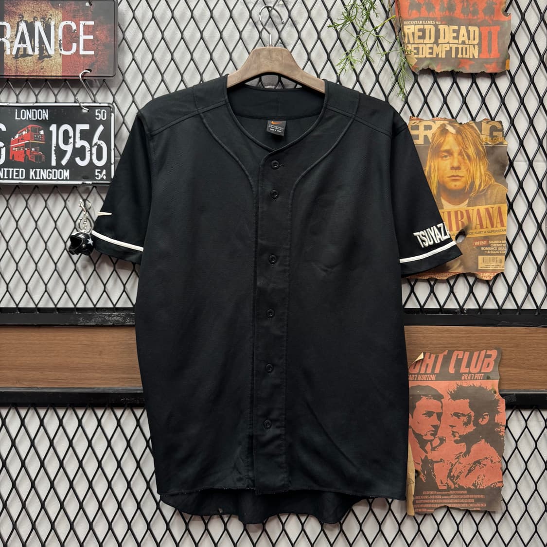 00s JPN VINTAGE 나이키 풀 버튼 베이스볼 저지 상품이미지3