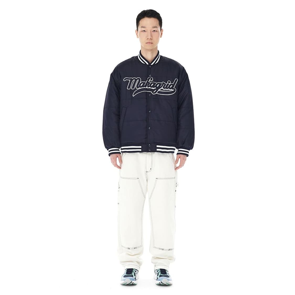 마하그리드 STADIUM JACKET NAVY 스타디움 자켓 M 상품이미지3