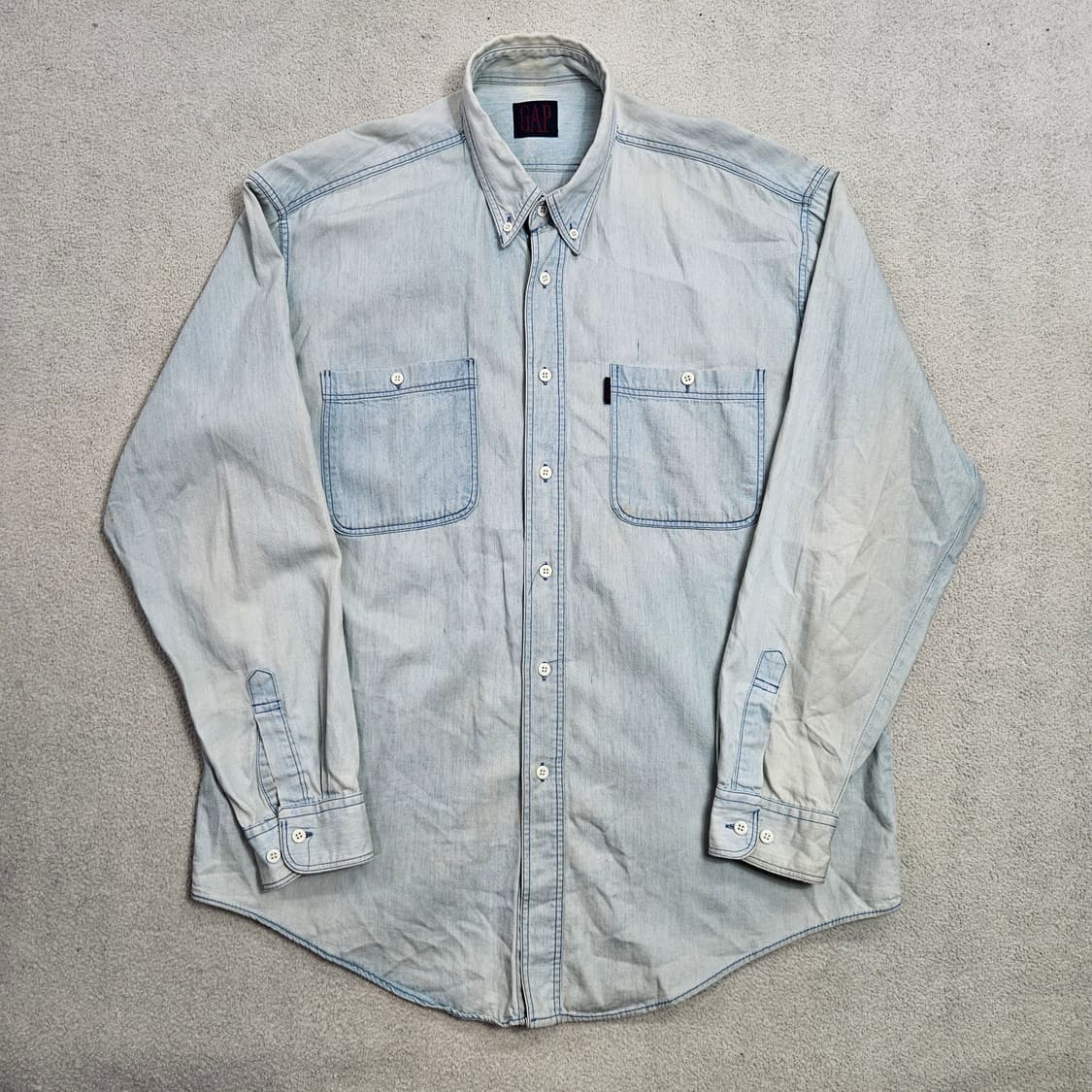 90s Gap 투포켓 샴브레이 셔츠 상품이미지1