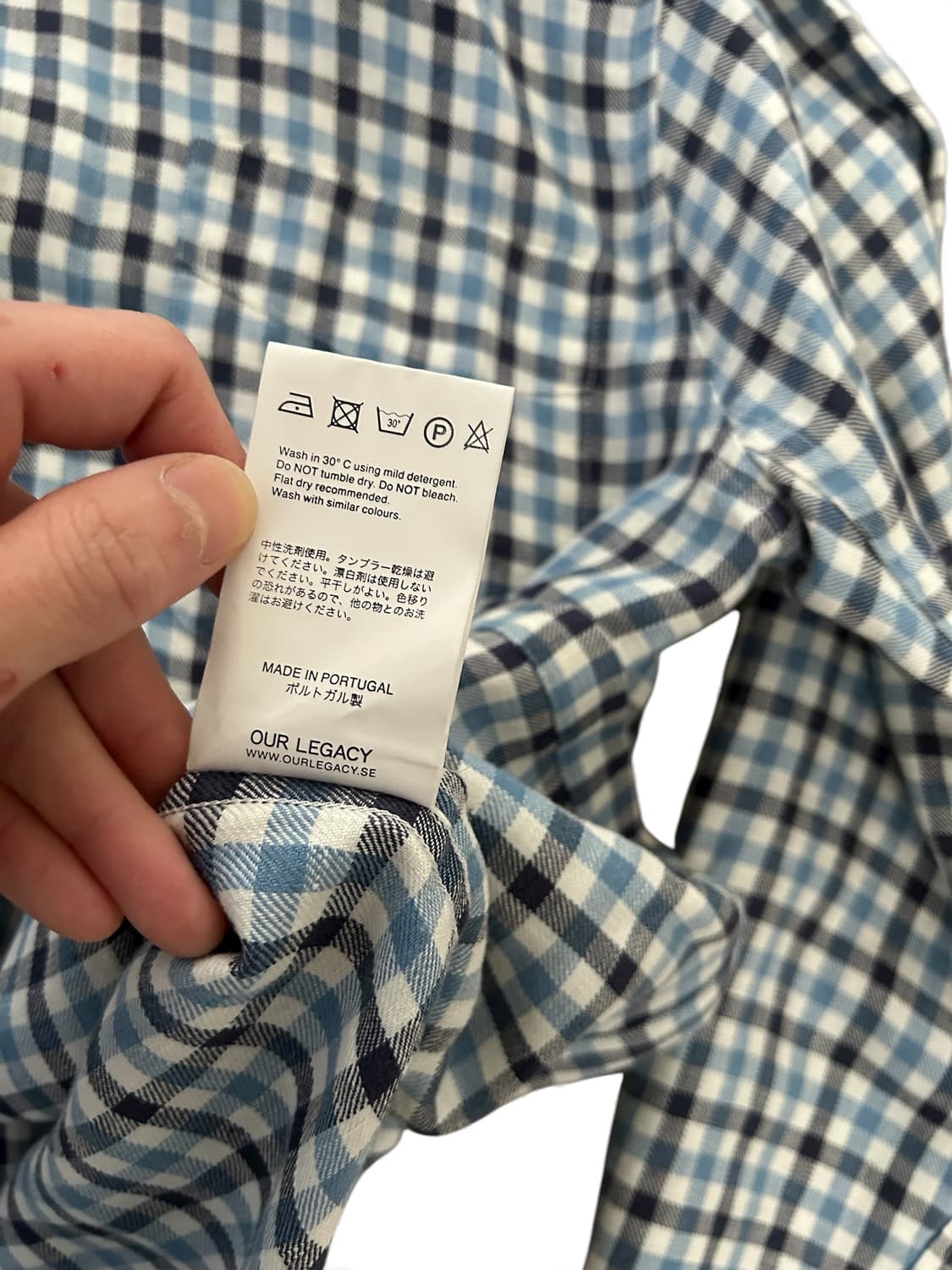 OUR LEGACY Blue Tartan Shirt 상품이미지4