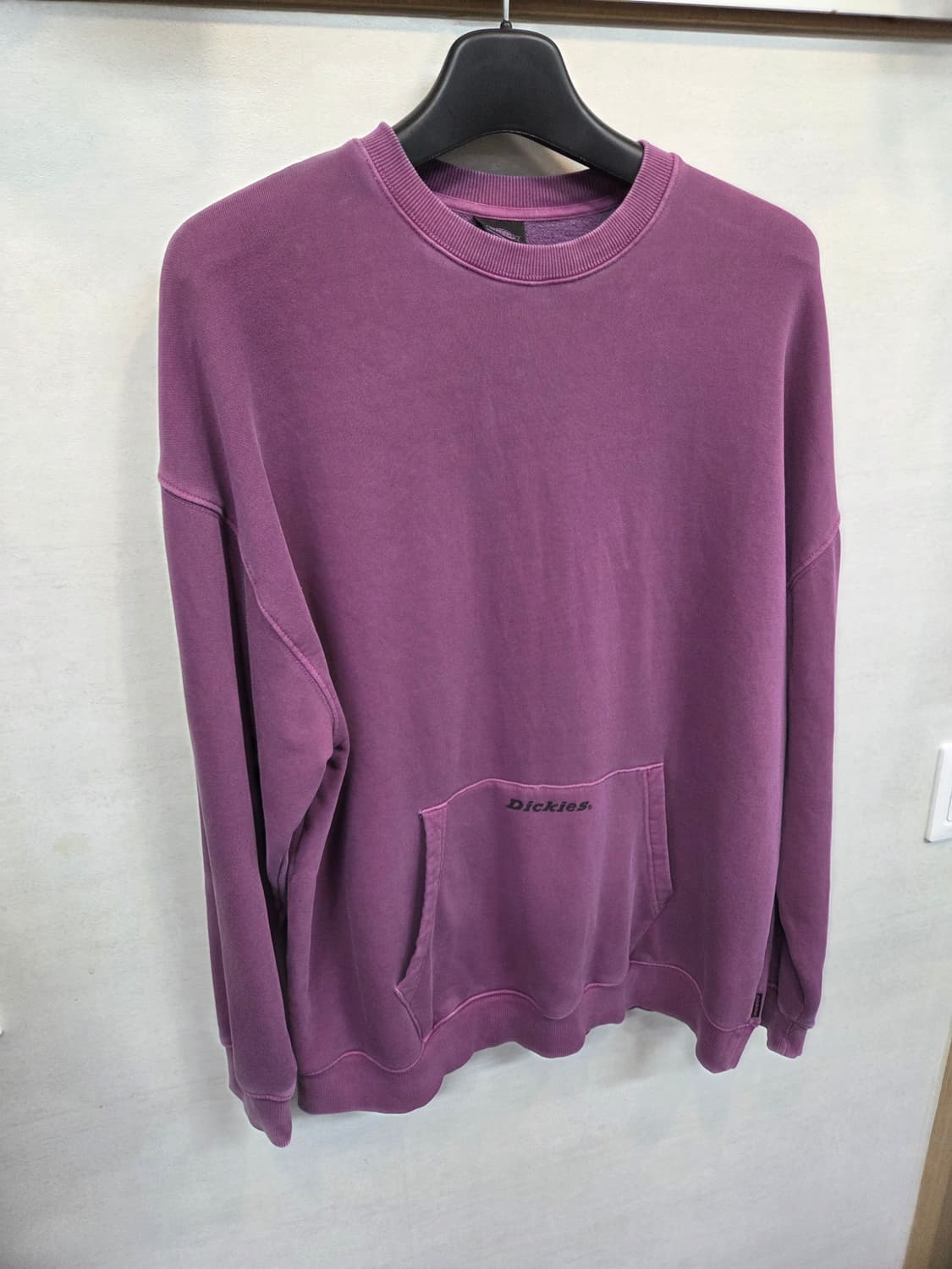 디키즈 가먼트다잉 기모 맨투맨 퍼플 xl 상품이미지5