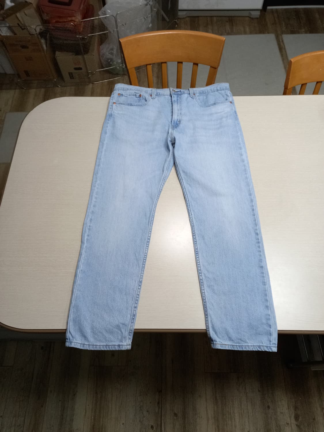 37 리바이스502 워싱 스판 슬림일자진 연청 37-142 상품이미지1