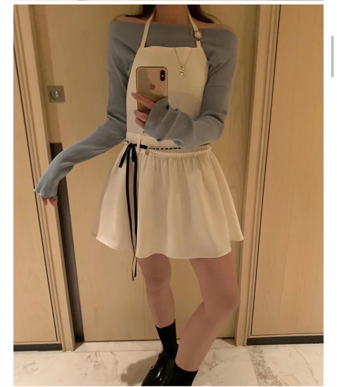 poster 포스터 체인 리본 벨트 상품이미지1