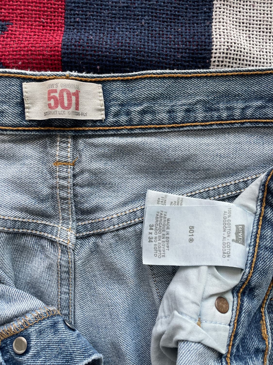 리바이스 501 청바지 W34 L34 상품이미지2