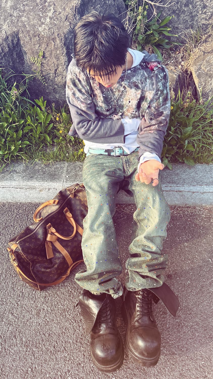 마틴로즈 21ss 스터드 라인스톤 데님 팬츠 상품이미지8