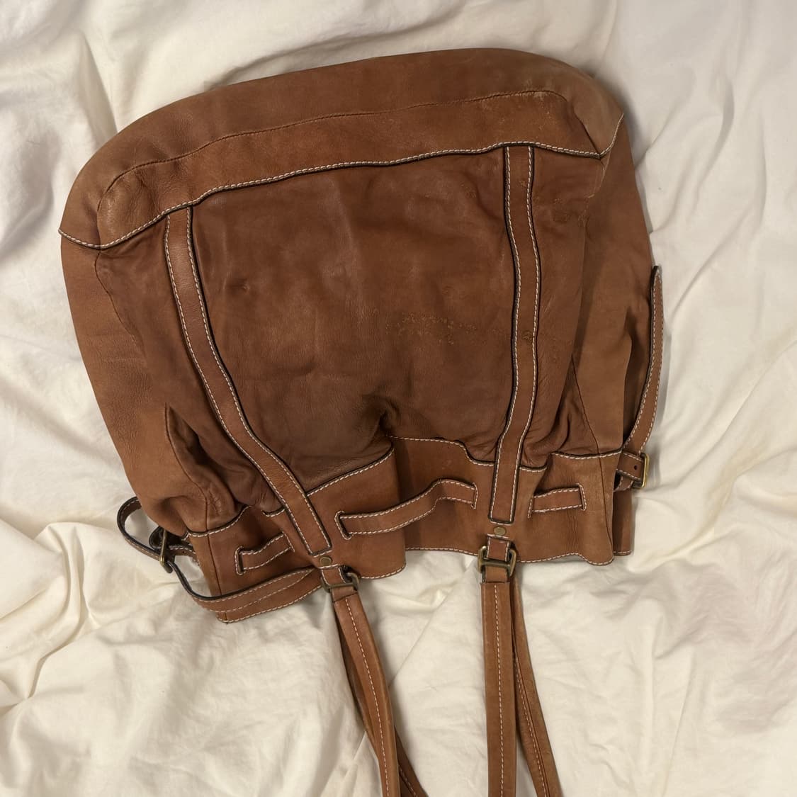 Burberry 빈티지 버버리 램스킨 토트백 상품이미지3