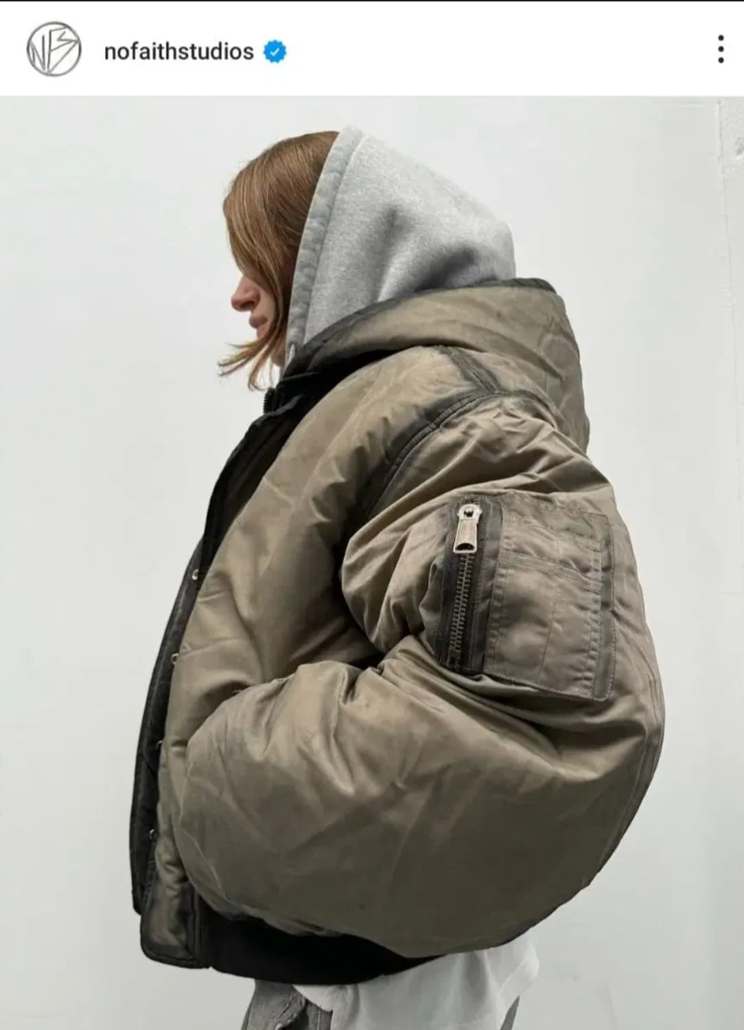 NOFAITHSTUDIOS 리버서블 크롭 봄버 상품이미지1