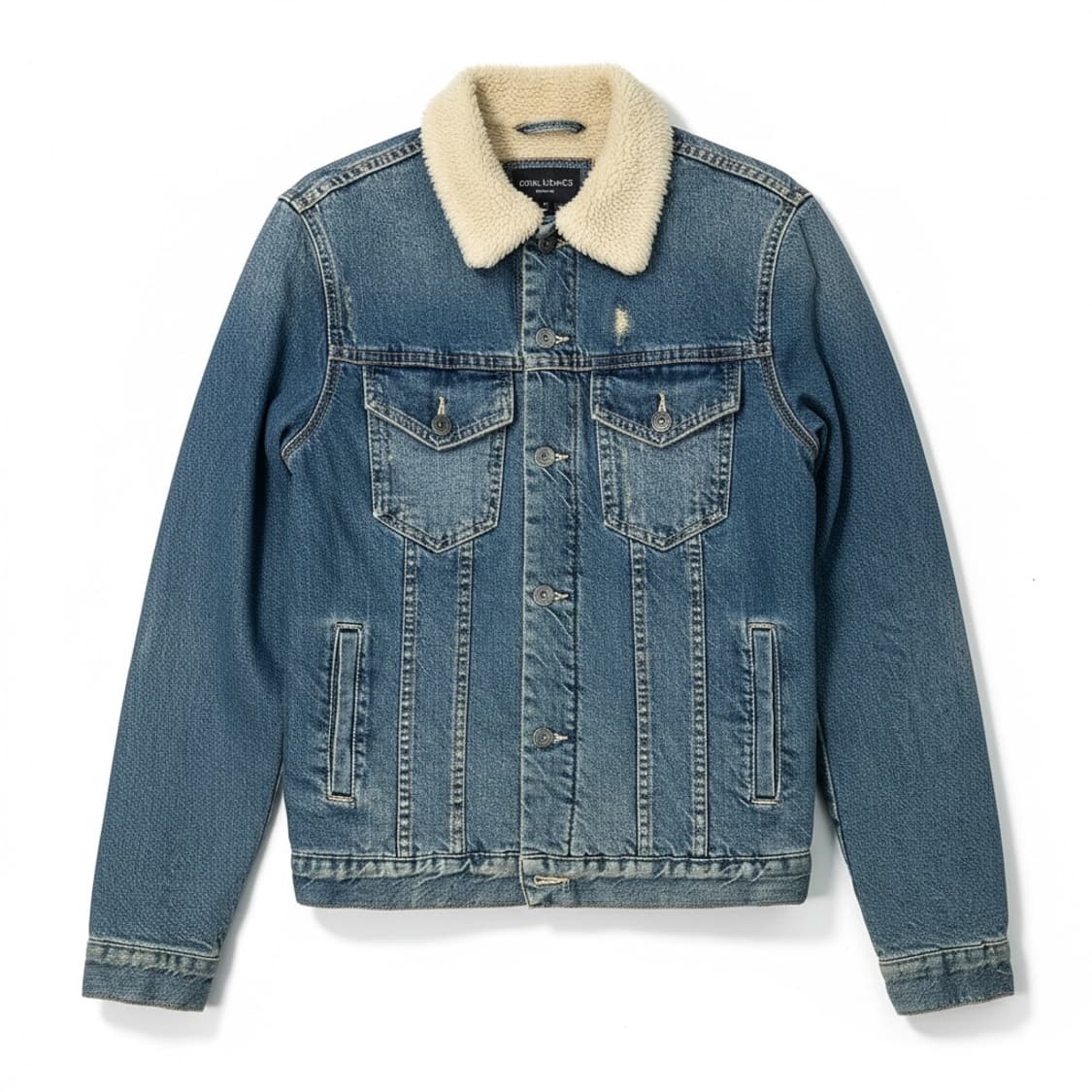 자라 맨 데님 쉐르파 자켓  상품이미지1