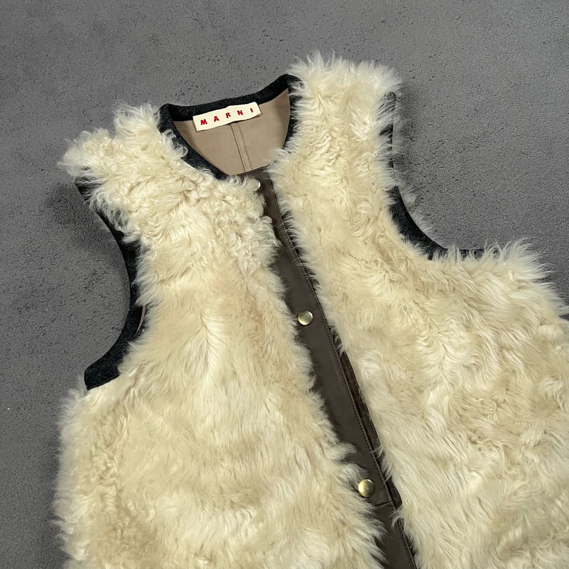 MARNI 마르니 양털 시어링 베스트 롱 무스탕 자켓 상품이미지2