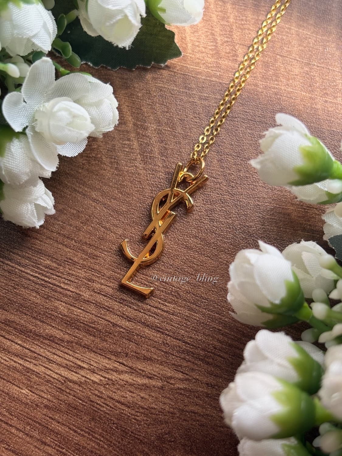 생로랑 심플 로고 골드 목걸이 상품이미지2
