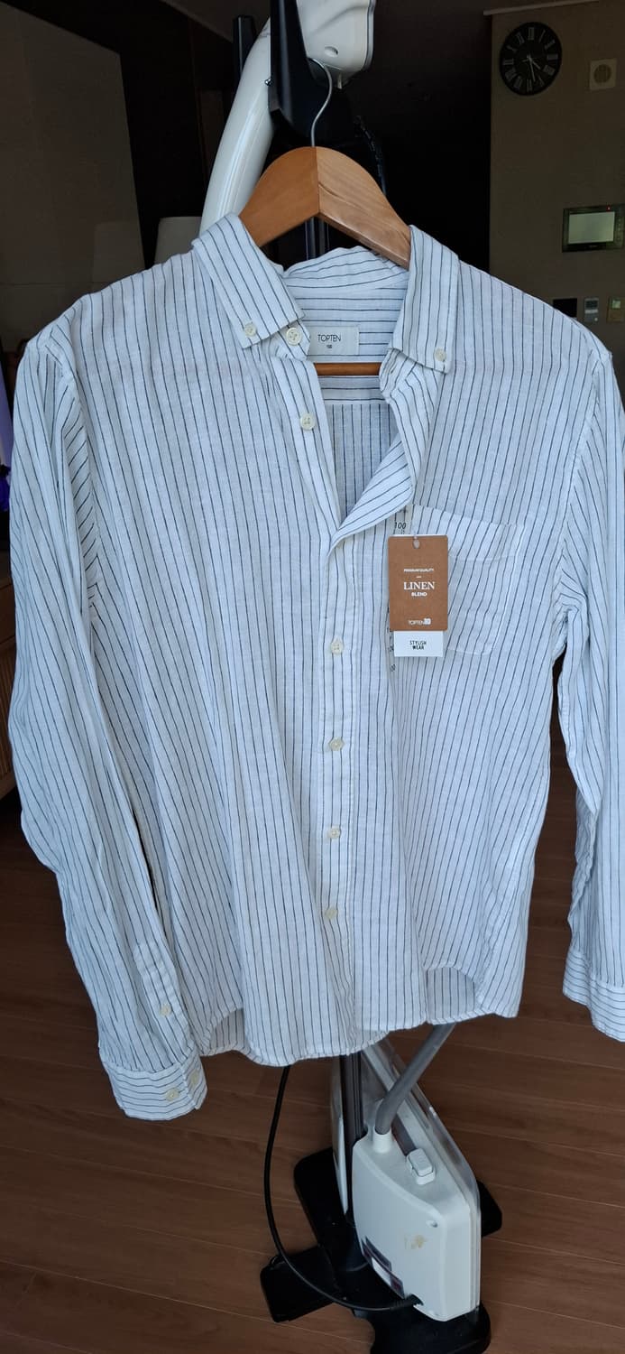 새제품) 탑텐 스트라이프 린넨 셔츠 100 상품이미지1