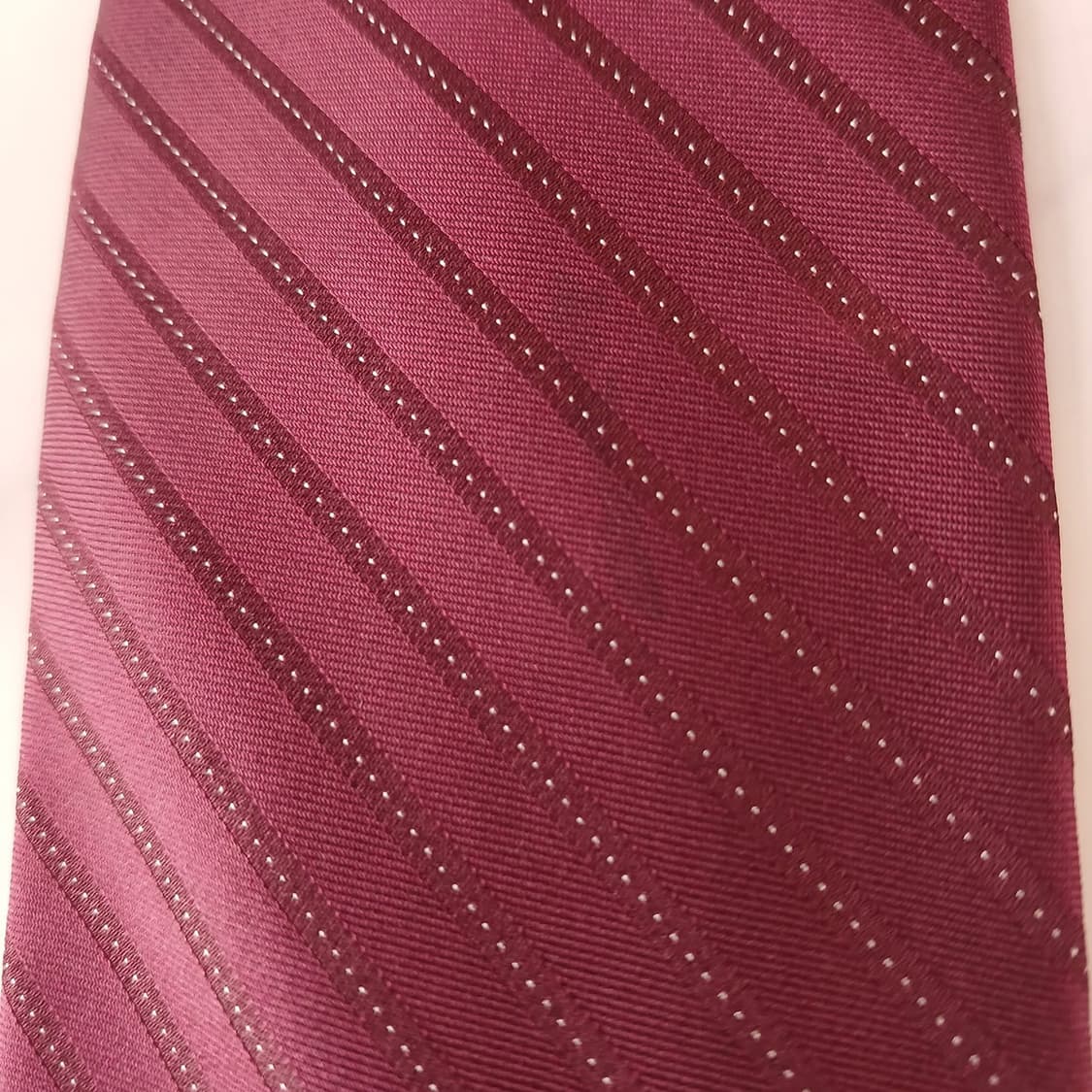 캘빈클라인 레드와인 실크 스트라이프 넥타이 8.6cm A등급 A19226 상품이미지7