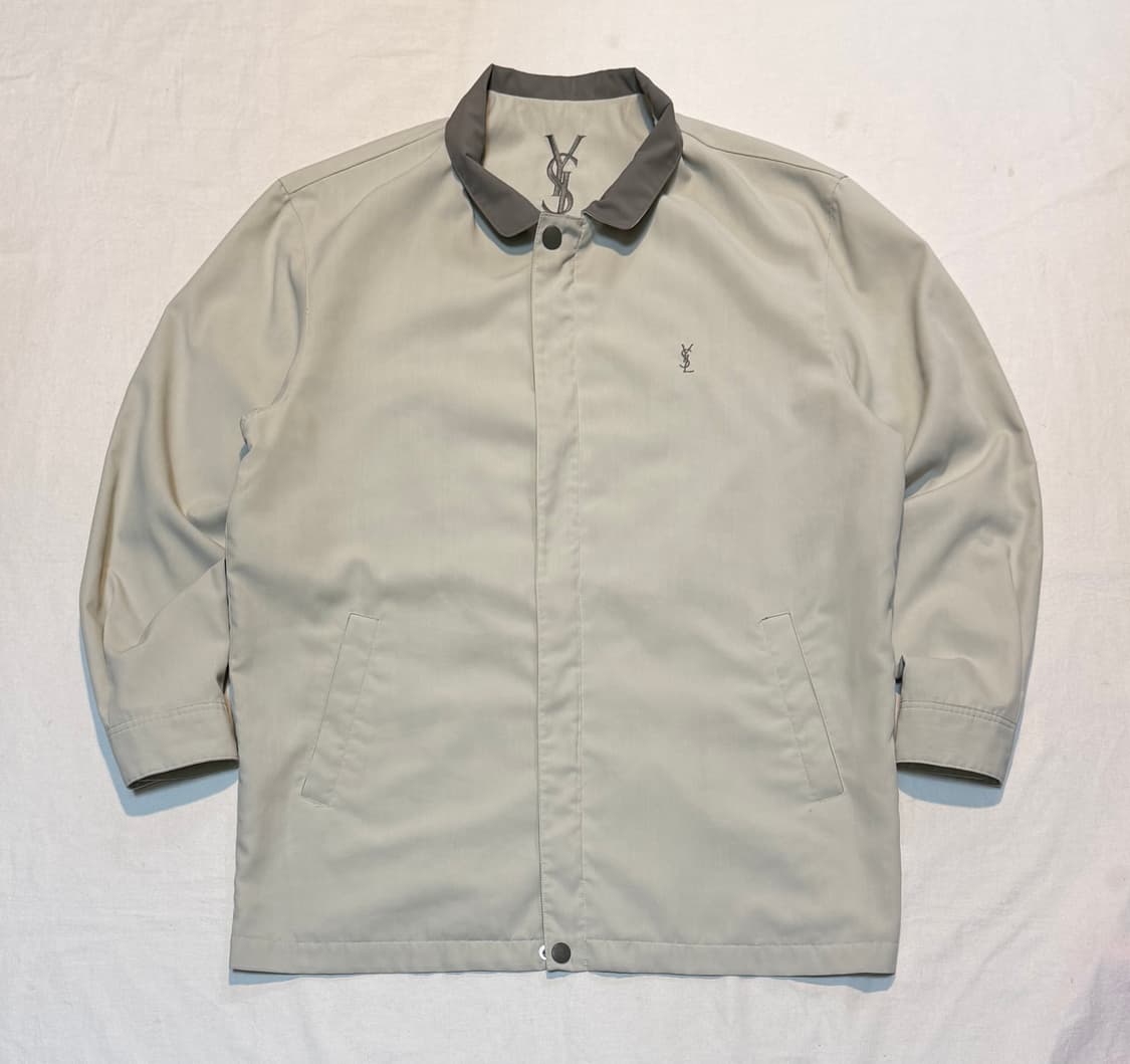 90s YSL 입생로랑 빈티지 블루종 자켓 베이지 상품이미지1