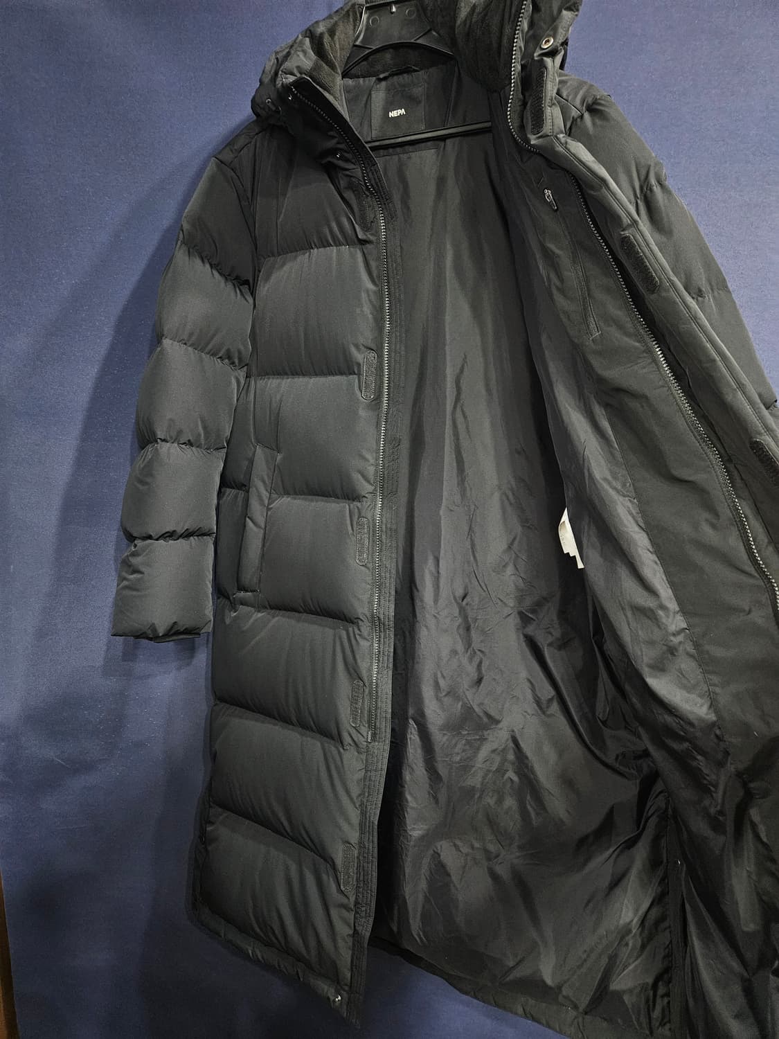 네파 블랙컬러 남성 105 덕다운 롱패딩  상품이미지8