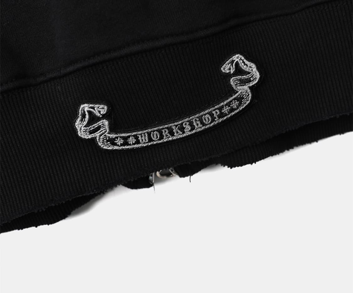 배드블러드 바이퍼 로고 후드 집업 - 블랙 M 상품이미지4