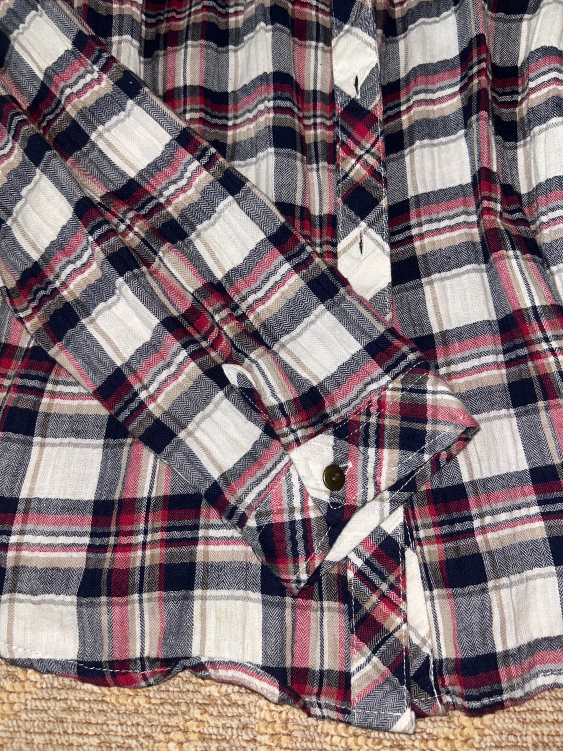 빈티지 체크 남방 티셔츠 상품이미지3