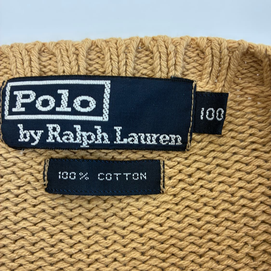 Polo 폴로 랄프로렌 베이지 코튼 라운드 니트 상품이미지4