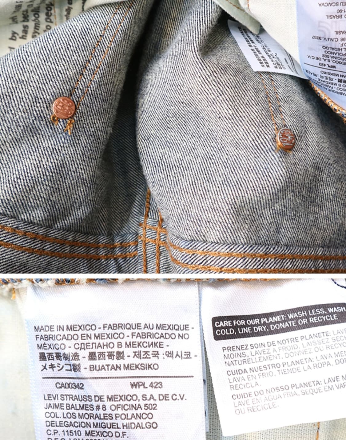 
LEVIS 리바이스 505 워싱 가공 데님  굿 컨디션  상품이미지8