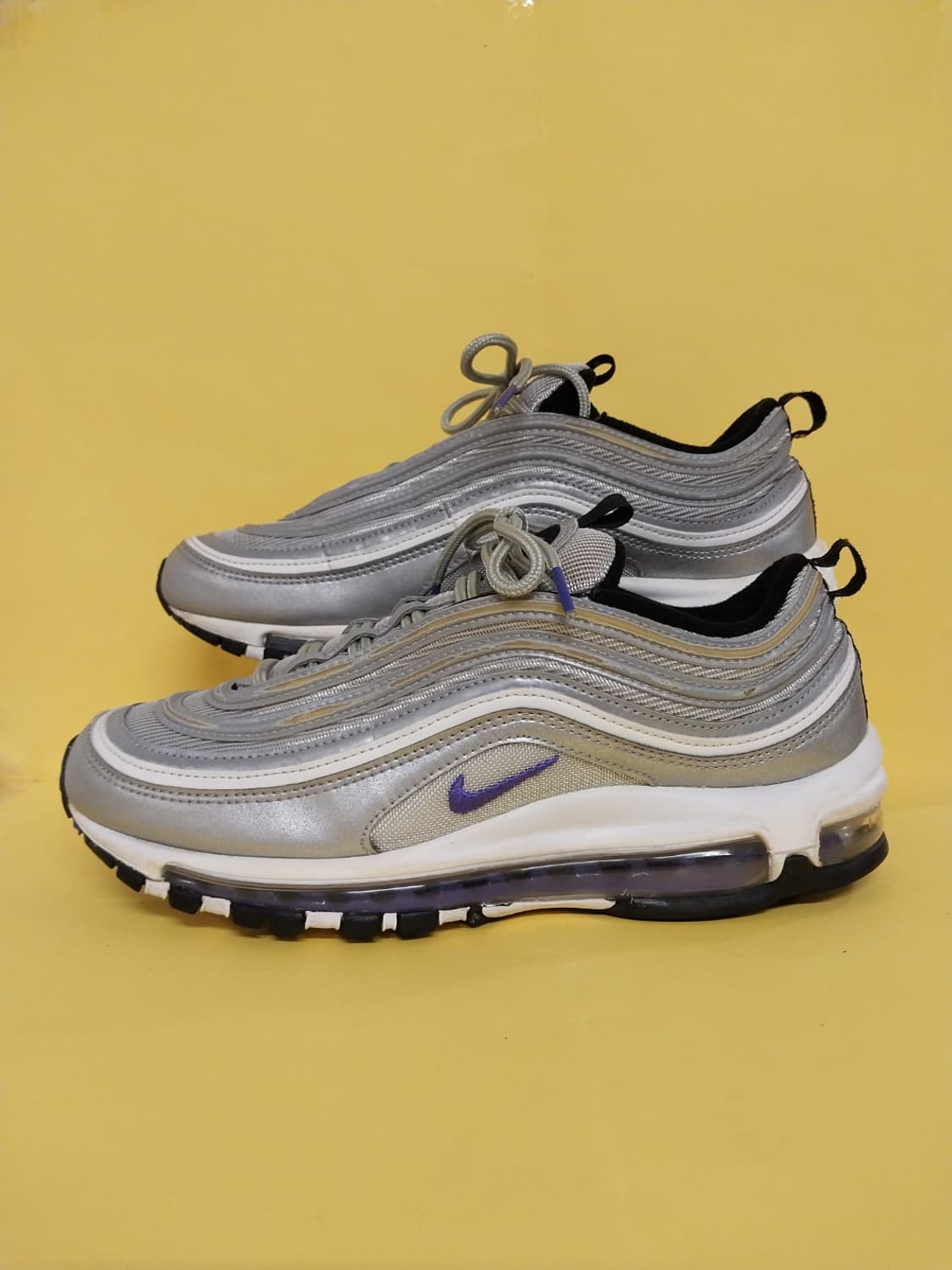 남성 나이키 에어맥스 97 메탈릭실버 페르시안 바이올렛 운동화 (260) 상품이미지1