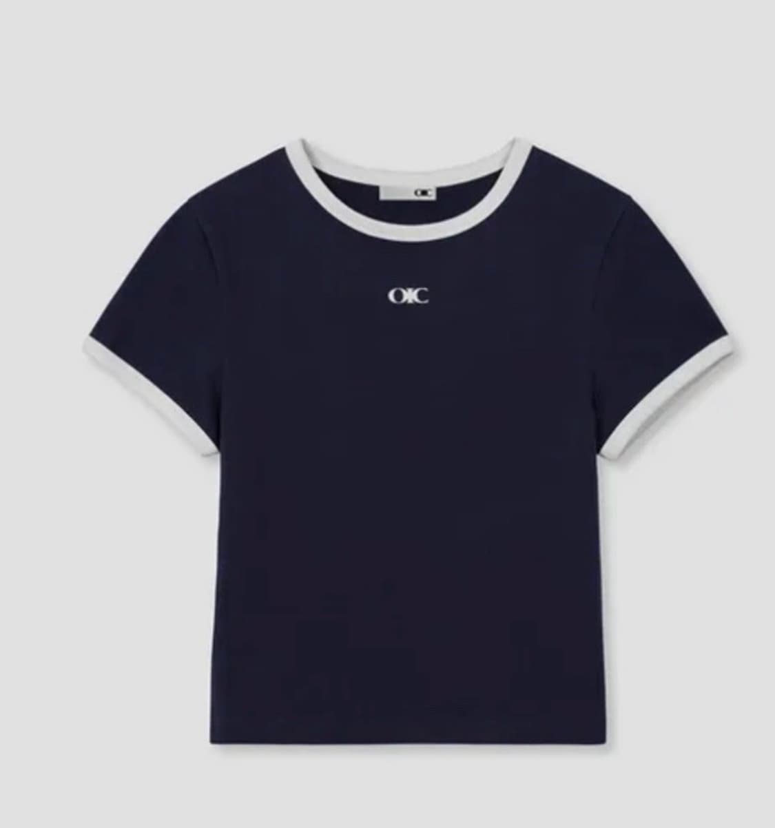 [미개봉 새상품]오아이오아이 링거 티셔츠 네이비 상품이미지1