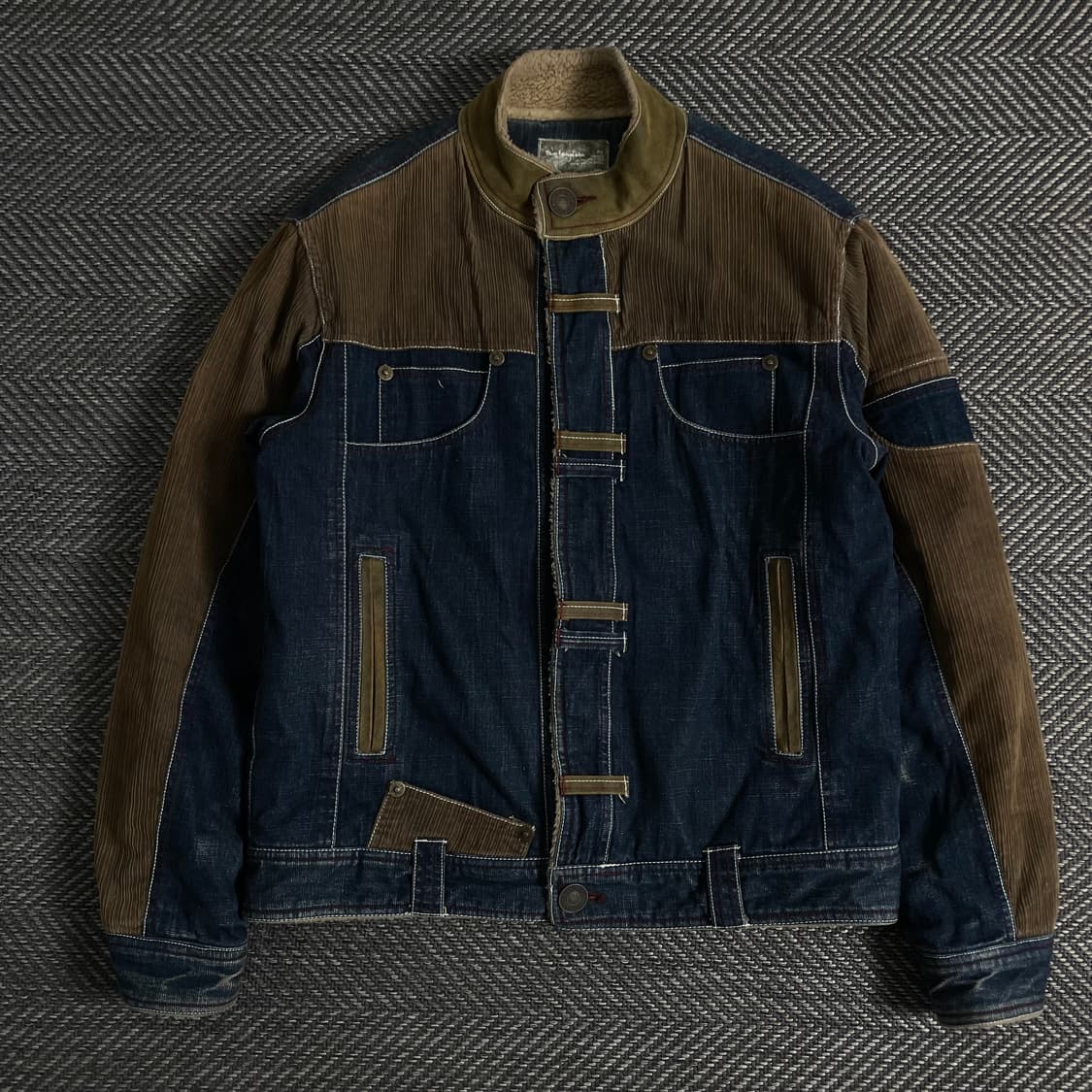 Y2K 빈티지 코듀로이 데님 트러커 워크 자켓y 2425 상품이미지2