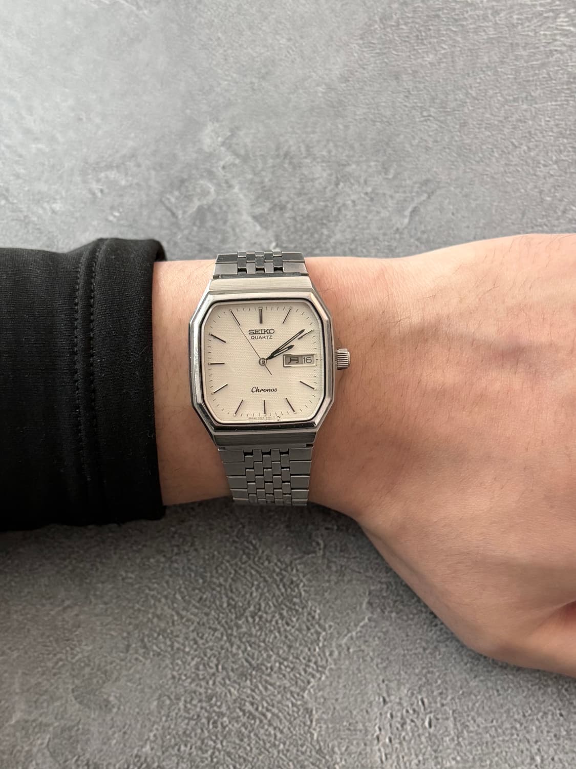 세이코 Seiko Chronos 쿼츠 스퀘어 데이 데이트 상품이미지6