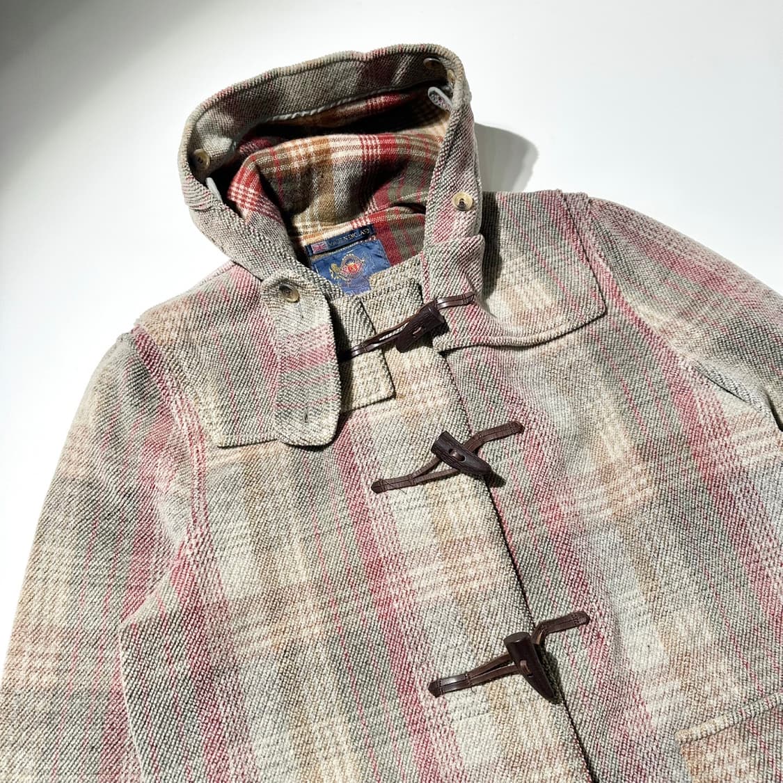 글로버올 울 체크 더플 코트 상품이미지4